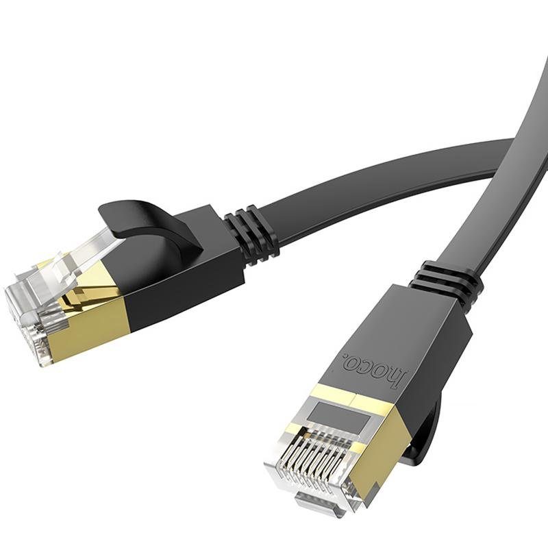 Кабель (патч-корд) Hoco US07 Level Pro copper gigabit ethernet (1m) Black 3