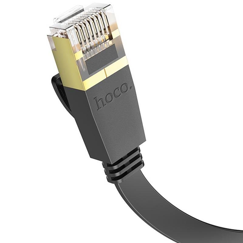 Кабель (патч-корд) Hoco US07 Level Pro copper gigabit ethernet (1m) Black 2