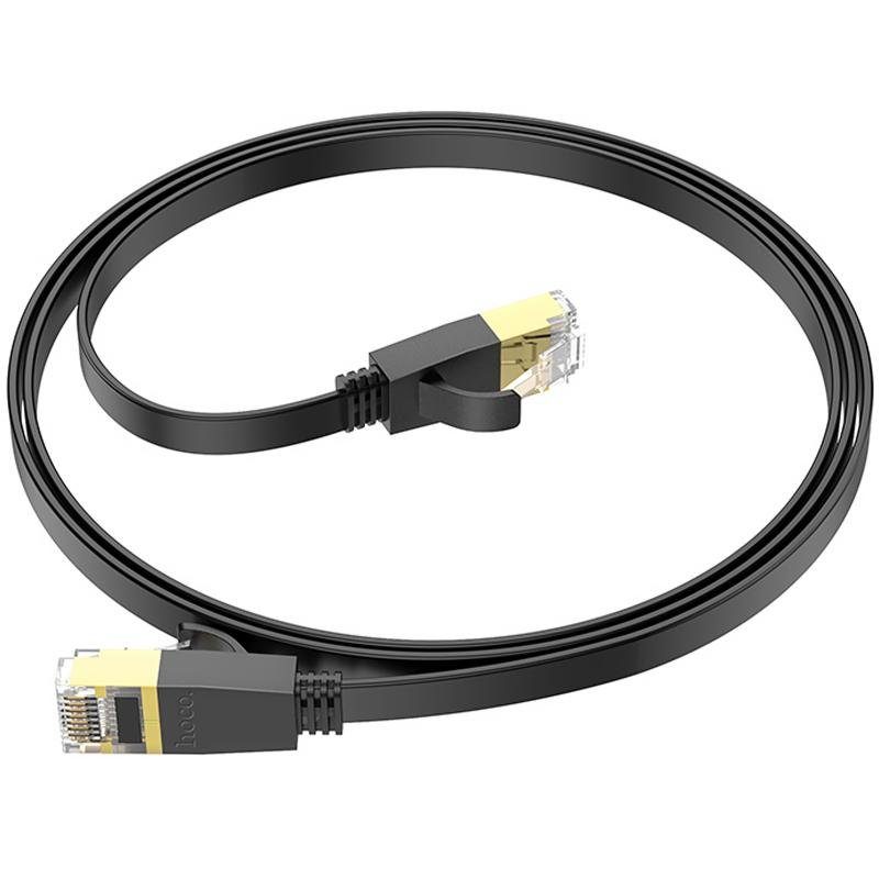 Кабель (патч-корд) Hoco US07 Level Pro copper gigabit ethernet (1m) Black 4