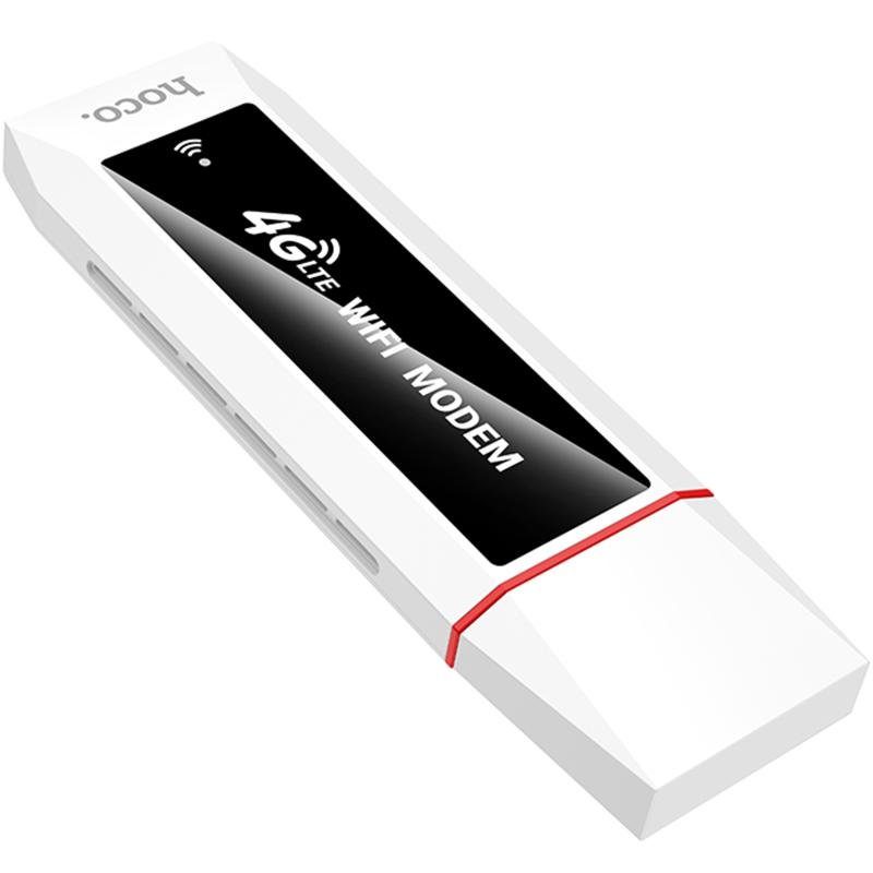 Портативний модем WiFi роутер Hoco HI43 150Mbps (SIM) 2100 mAh White 4