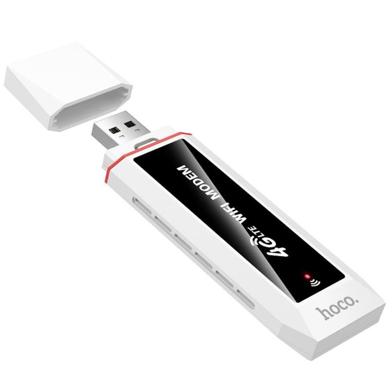 Портативний модем WiFi роутер Hoco HI43 150Mbps (SIM) 2100 mAh White 5