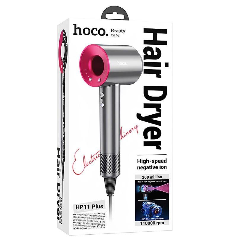 Фен для волосся Hoco HP11 Plus з негативною іонізацією (1600W) Purple 8