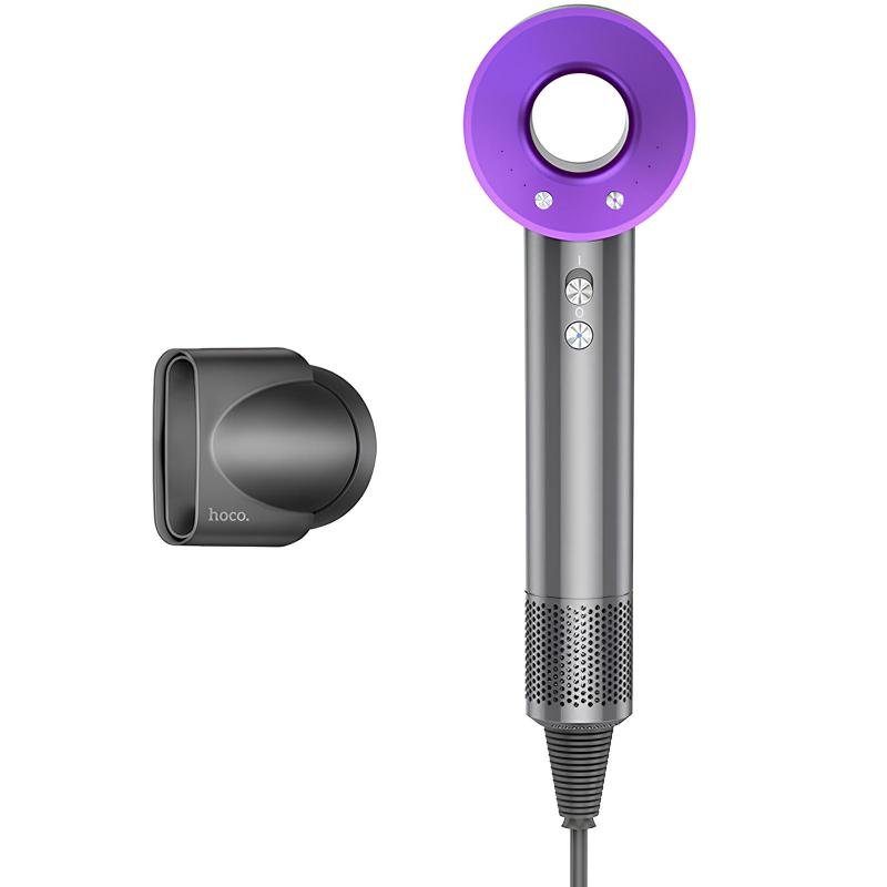 Фен для волосся Hoco HP11 Plus з негативною іонізацією (1600W) Purple 3