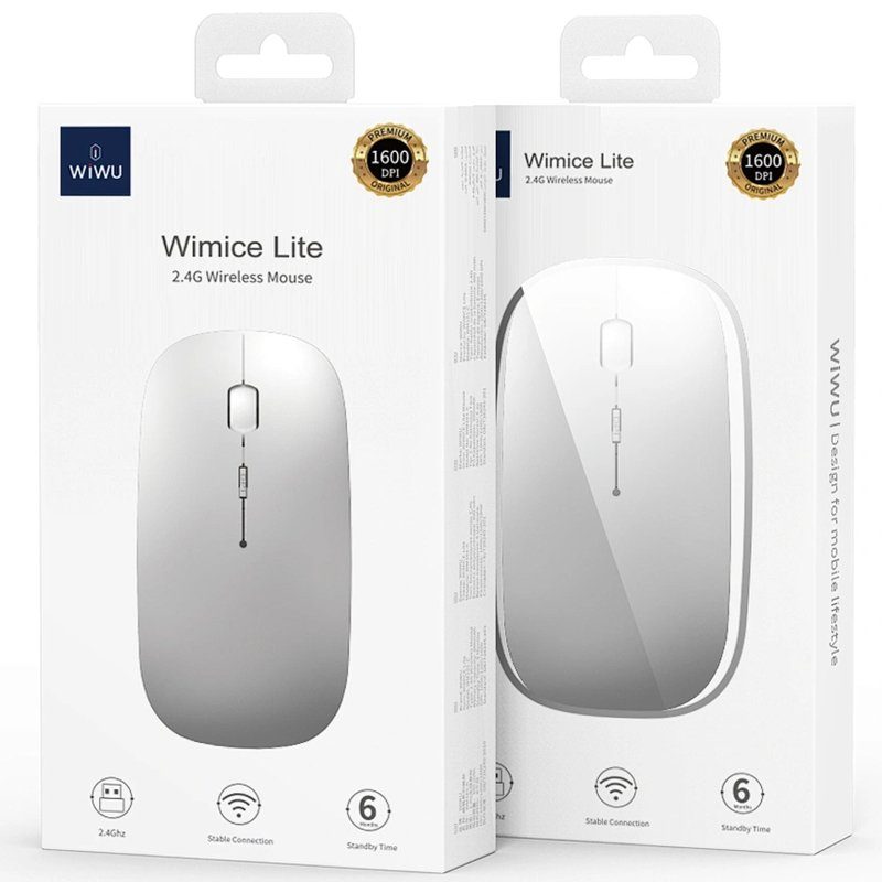 Миша бездротова WIWU WM101-C Wimice Lite 2.4G Silver 6