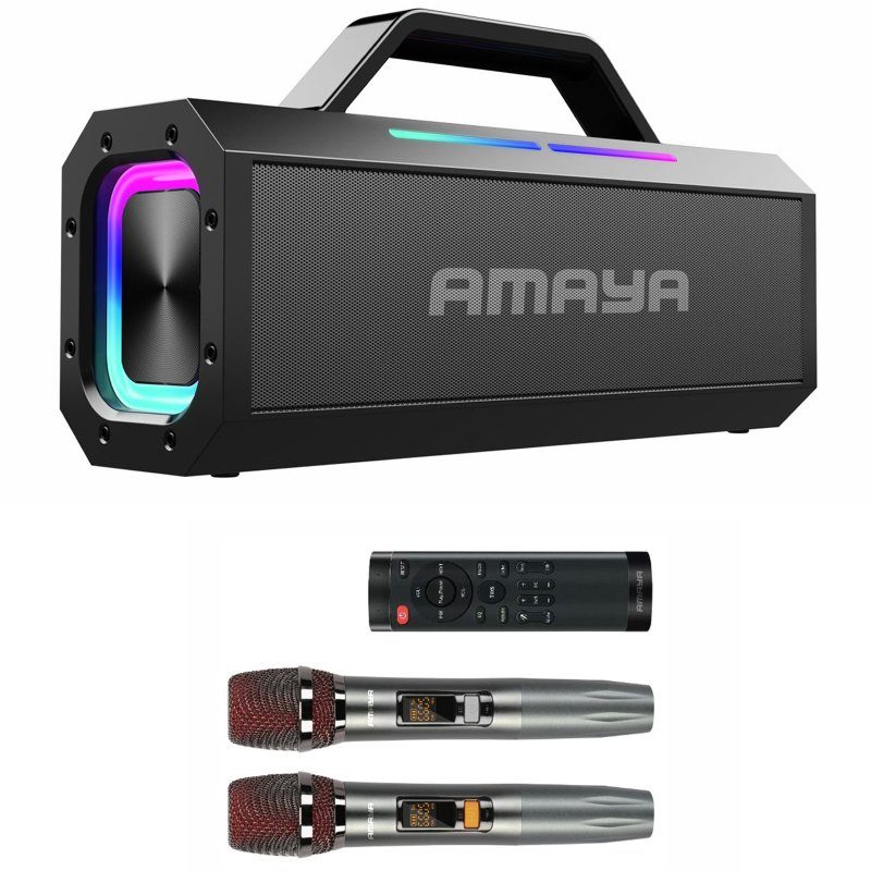Bluetooth Колонка Amaya ASP-150 Two-person 150W + два мікрофони Black