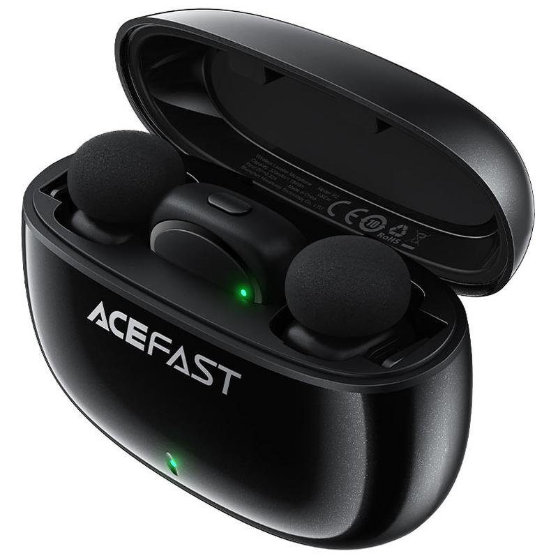 Петличний бездротовий мікрофон Acefast R2 Dual-mic Type-C Black 6