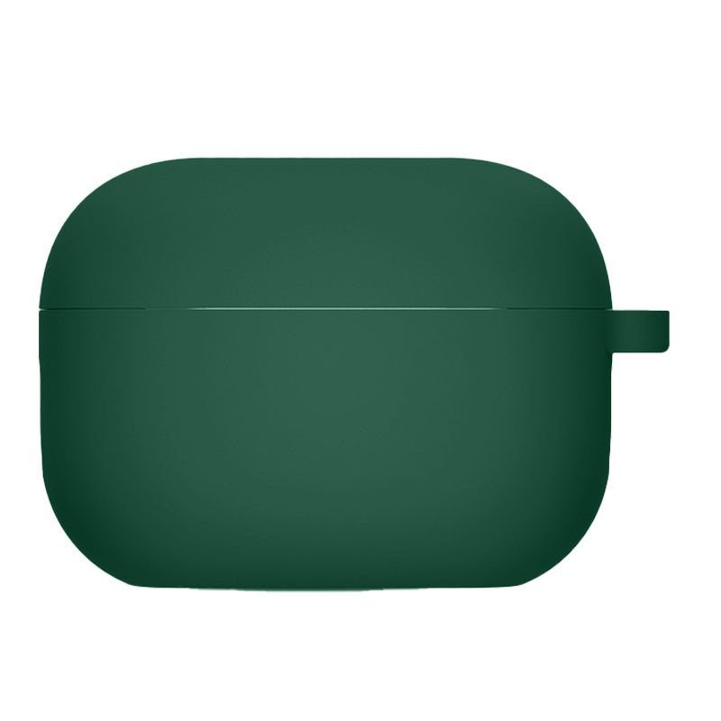 Силіконовий футляр з мікрофіброю для навушників Airpods Pro 2 / Pro Зелений / Pine green