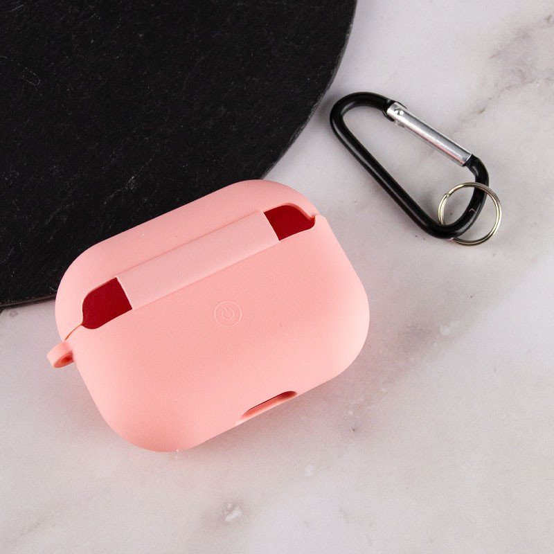 Силіконовий футляр з мікрофіброю для навушників Airpods Pro 2 / Pro Рожевий / Pink 4