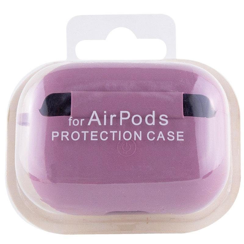 Силіконовий футляр з мікрофіброю для навушників Airpods Pro 3 Ліловий / Lilac Pride 4