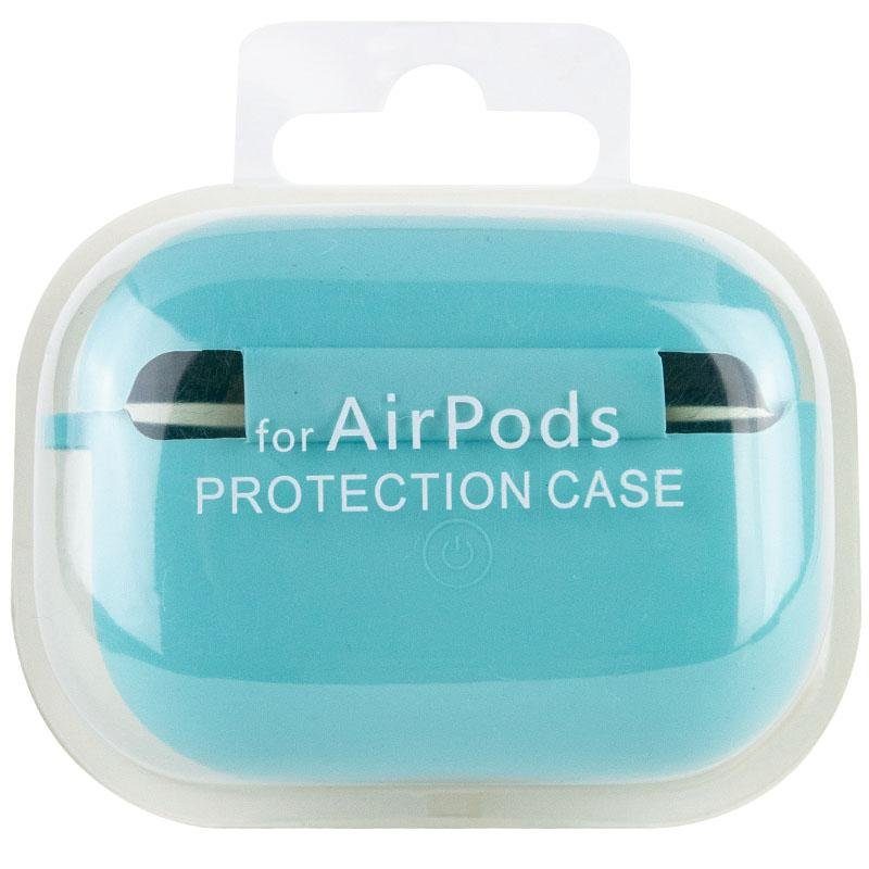 Силіконовий футляр з мікрофіброю для навушників Airpods Pro 3 Бірюзовий / Marine Green 5