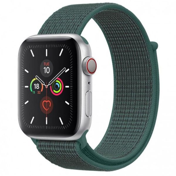 Ремінець Nylon для Apple Watch 38/40/41/42mm(ser.10) Зелений / Pine green