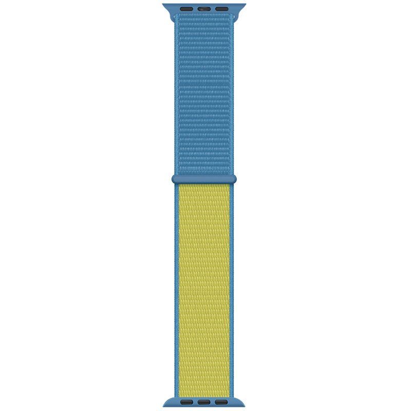 Ремінець Nylon для Apple Watch 38/40/41/42mm(ser.10) Blue / Yellow