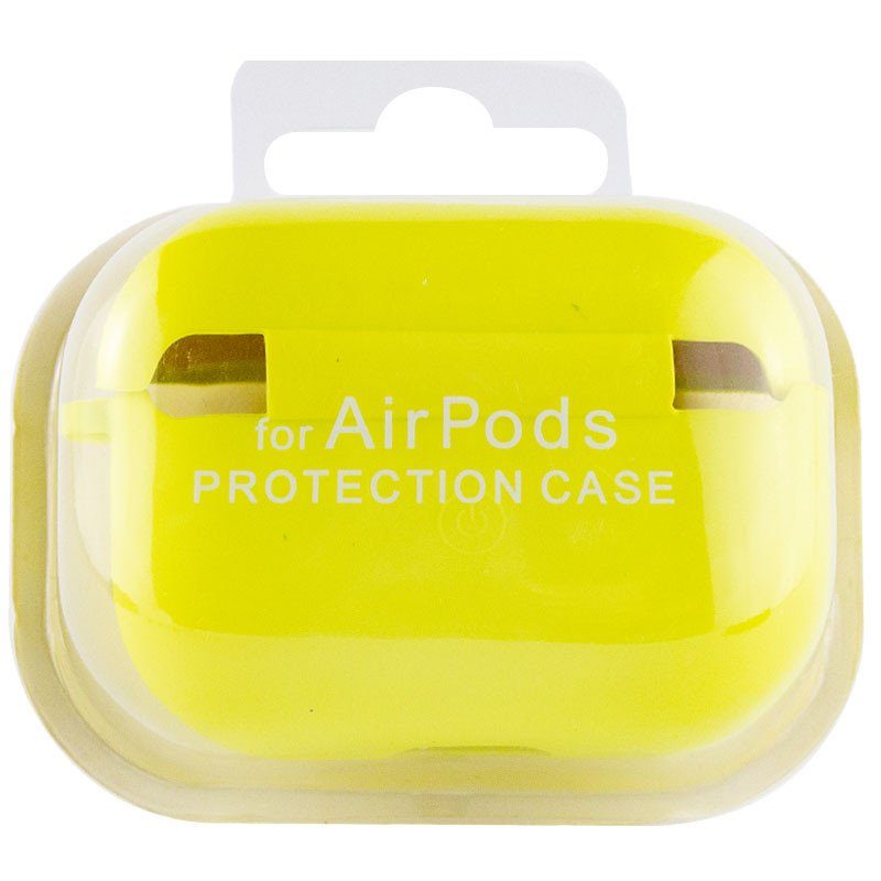 Силіконовий футляр з мікрофіброю для навушників Airpods Pro Жовтий / Bright Yellow 4