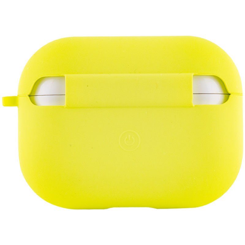 Силіконовий футляр з мікрофіброю для навушників Airpods Pro Жовтий / Bright Yellow 3