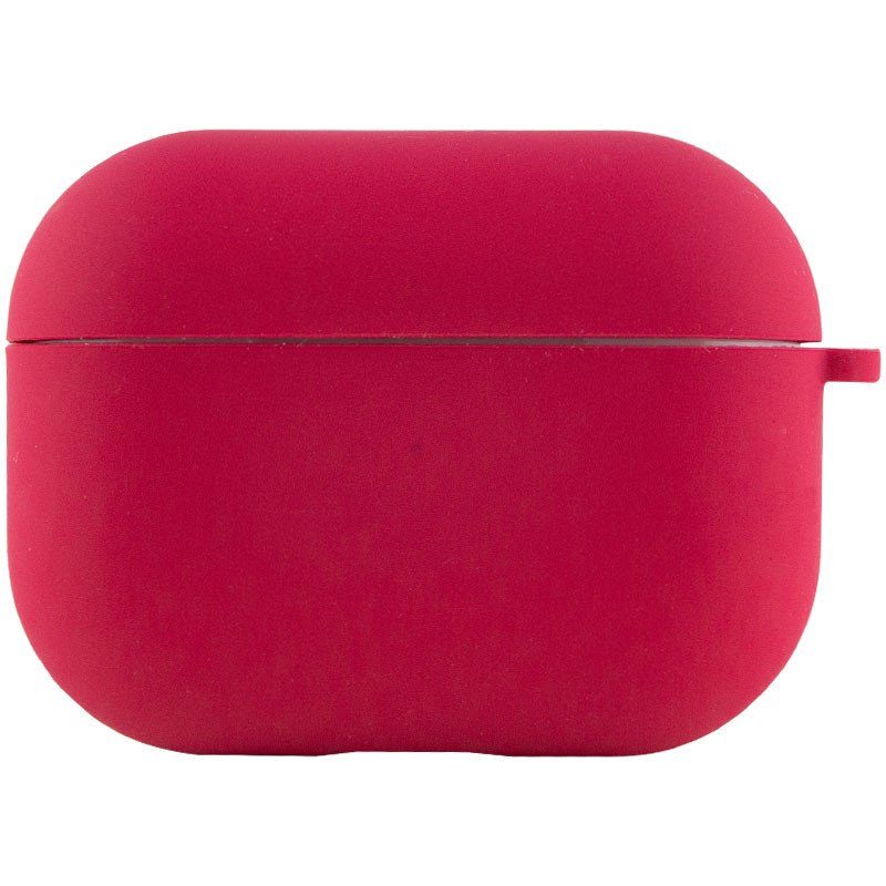 Силіконовий футляр з мікрофіброю для навушників Airpods Pro Червоний / Rose Red 2