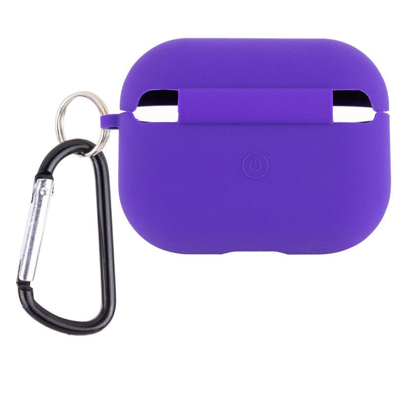 Силіконовий футляр з мікрофіброю для навушників Airpods Pro Фіолетовий / Ultra Violet 2