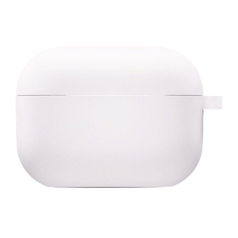 Силіконовий футляр з мікрофіброю для навушників Airpods Pro Білий / White