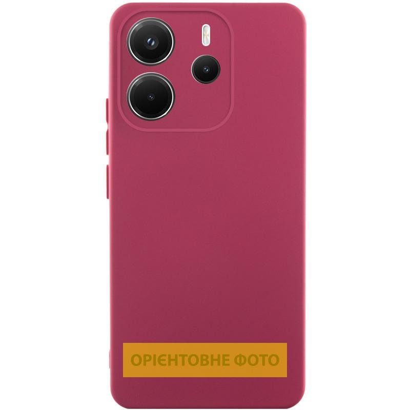 Чохол Silicone Cover Ummi Lakshmi Full Camera (AA) для Xiaomi Redmi Note 14 Pro 4G/5G Бордовий / Marsala