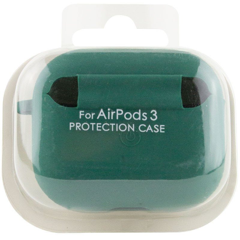Силіконовий футляр з мікрофіброю для навушників Airpods 4 / 5 Зелений / Pine Needle 3