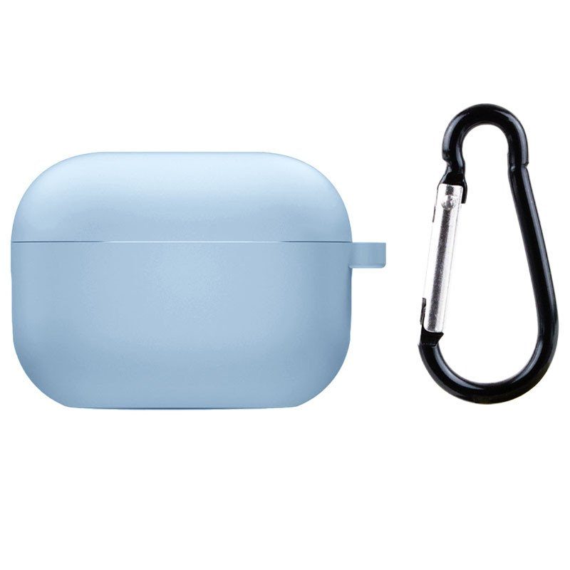 Силіконовий футляр з мікрофіброю для навушників Airpods 4 / 5 Блакитний / Lilac Blue