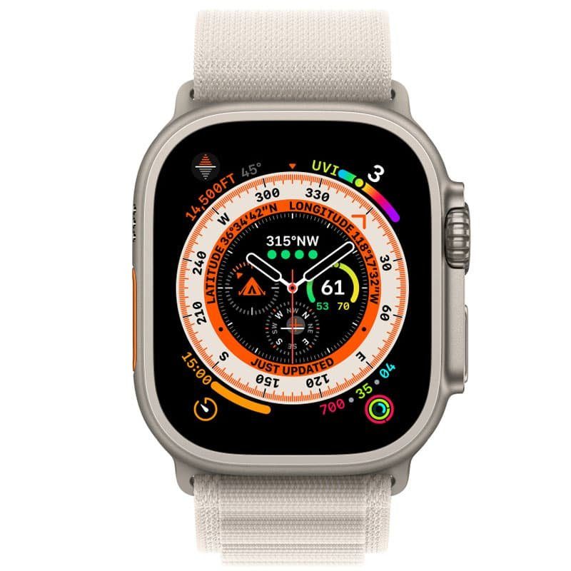 Ремінець Alpine Loop для Apple Watch 42(ser.1-3)/44/45/46/49mm (m/l) Сірий / Starlight 2