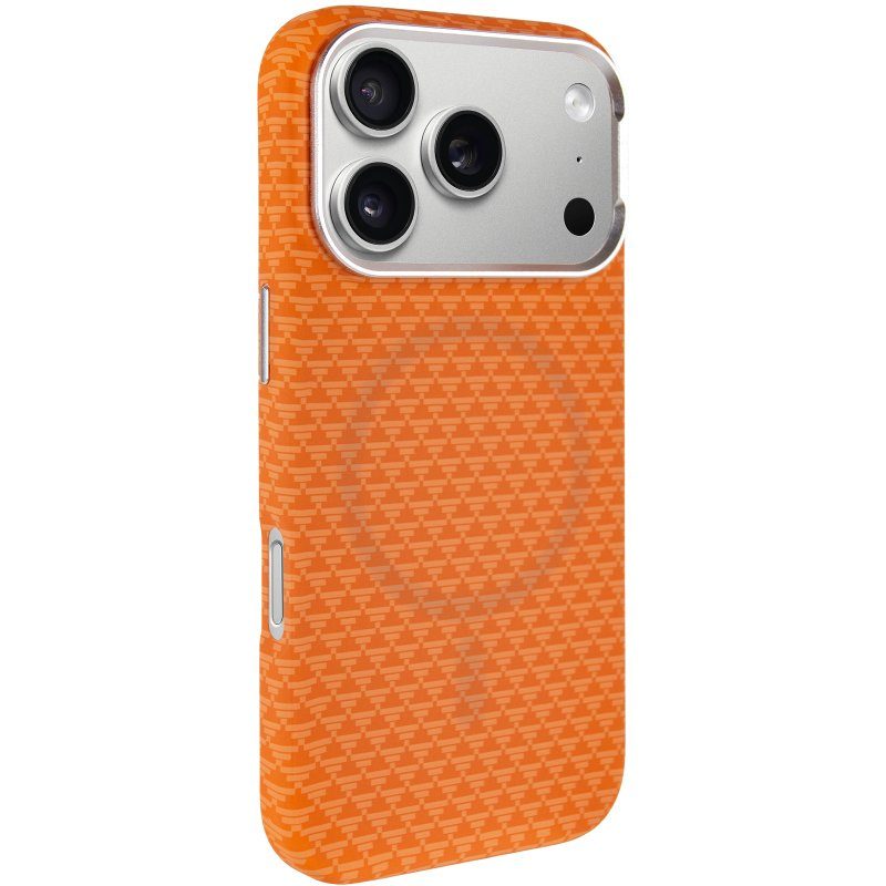 Чохол TPU+PC KVZV Triangular Pattern with Magnetic Fit для Apple iPhone 17 Pro Max / 18 Pro Max 6.9 Orange