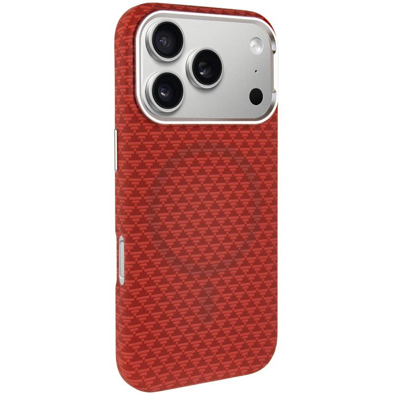 Чохол TPU+PC KVZV Triangular Pattern with Magnetic Fit для Apple iPhone 17 Pro Max / 18 Pro Max 6.9 Red