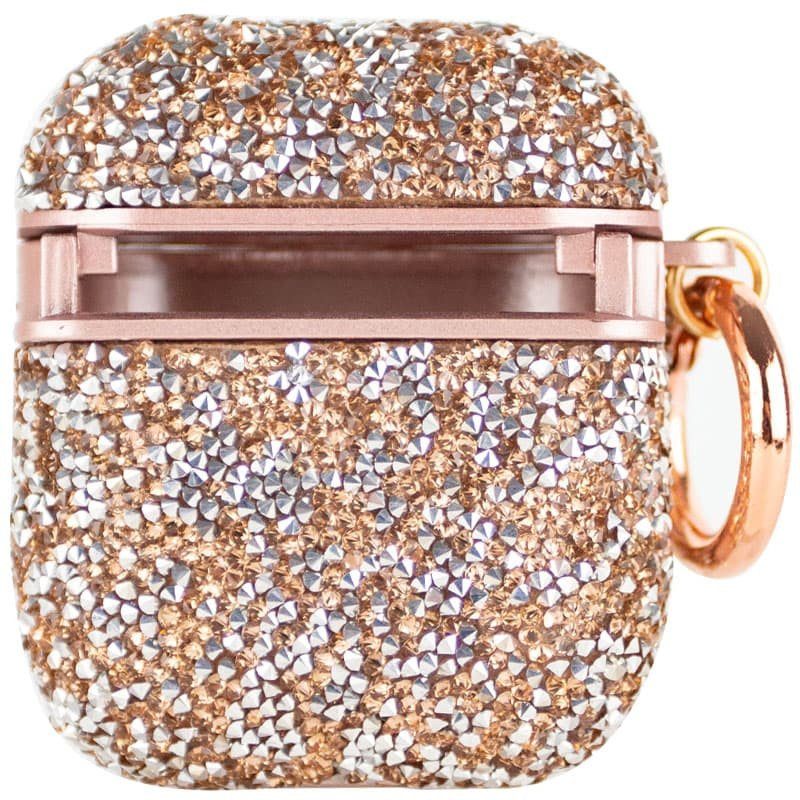 TPU чохол Bling World Rock Diamond для навушників AirPods 1/2 Рожевий 2