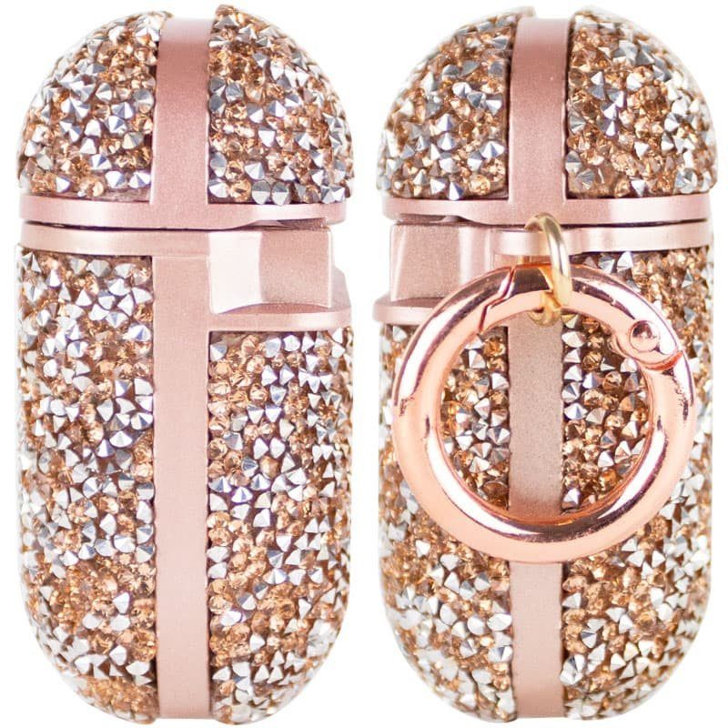TPU чохол Bling World Rock Diamond для навушників AirPods 1/2 Рожевий 3