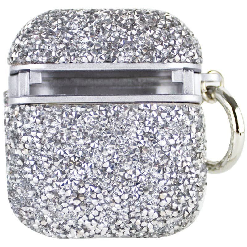 TPU чохол Bling World Rock Diamond для навушників AirPods 1/2 Срібний 2