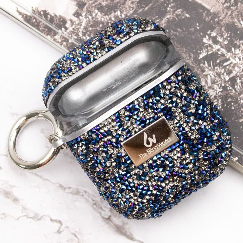 TPU чохол Bling World Rock Diamond для навушників AirPods 1/2 Синій 7