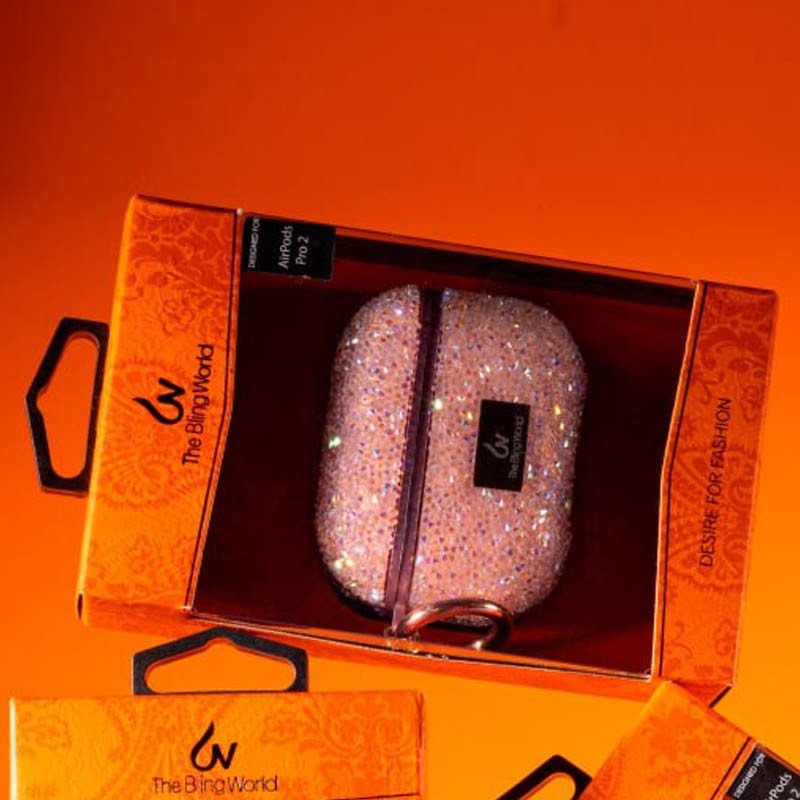 TPU чохол Bling World Rock Diamond для навушників AirPods 3 Рожевий 2