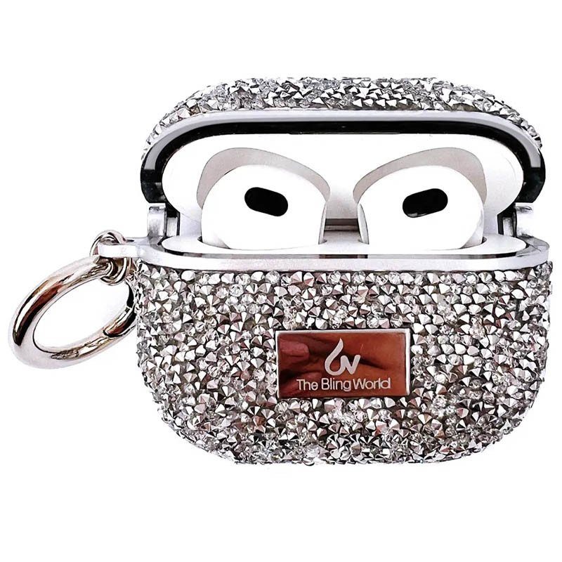 TPU чохол Bling World Rock Diamond для навушників AirPods 3 Срібний 2