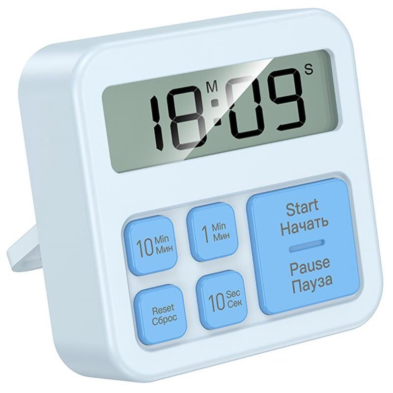 Електронний таймер + годинник Hoco HX43 Electronic Blue