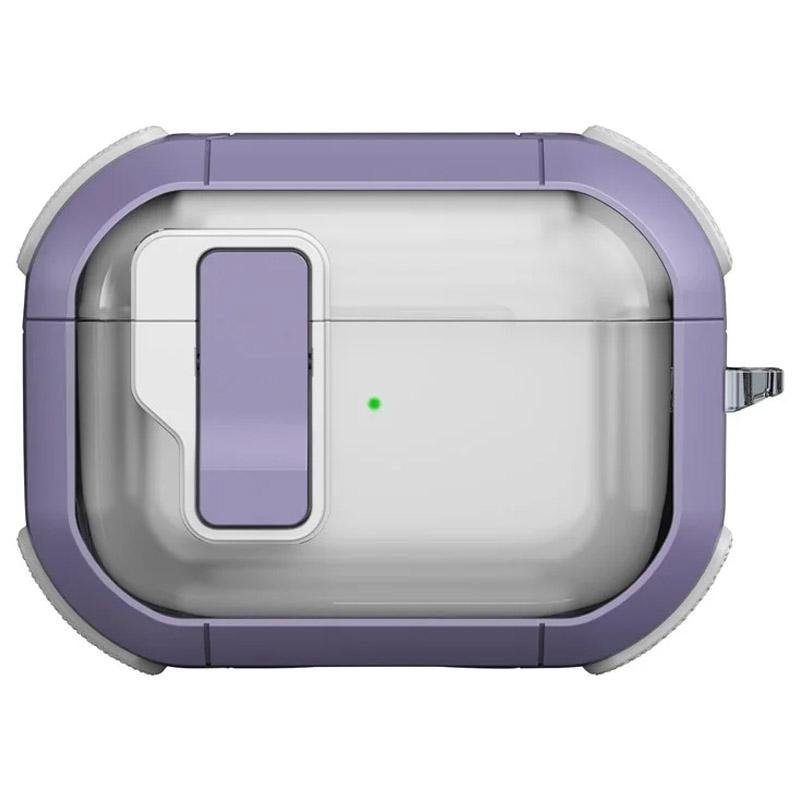 Футляр протиударний Locking Button для навушників Airpods Pro Light Purple