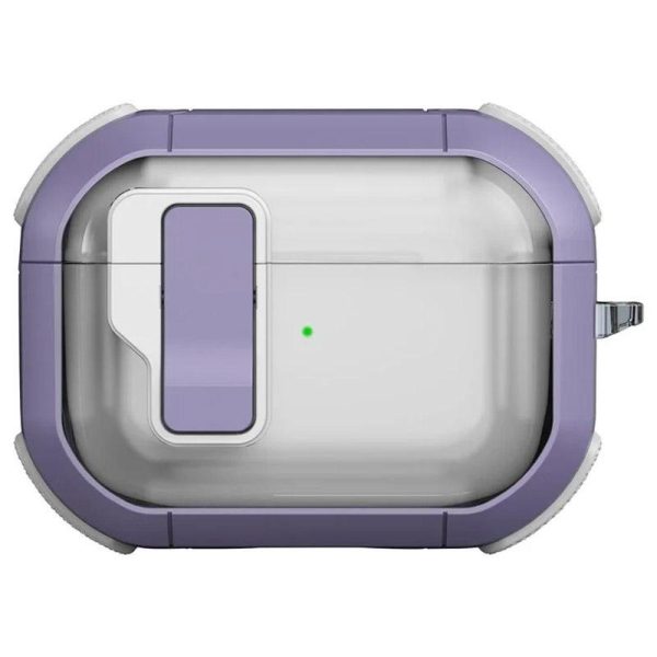 Футляр протиударний Locking Button для навушників Airpods Pro Light Purple