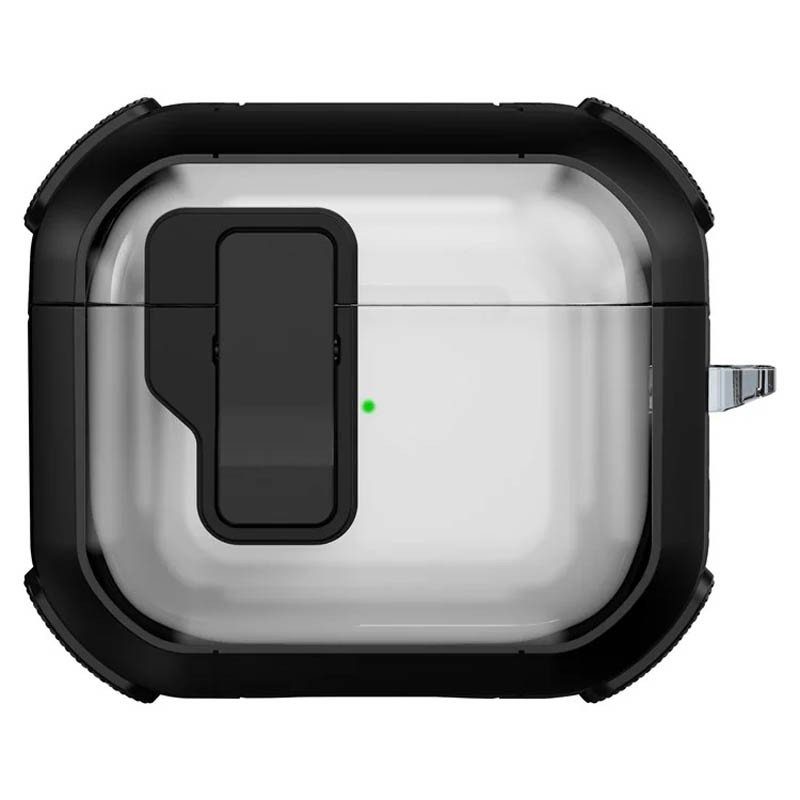 Футляр протиударний Locking Button для навушників Airpods 3 Black