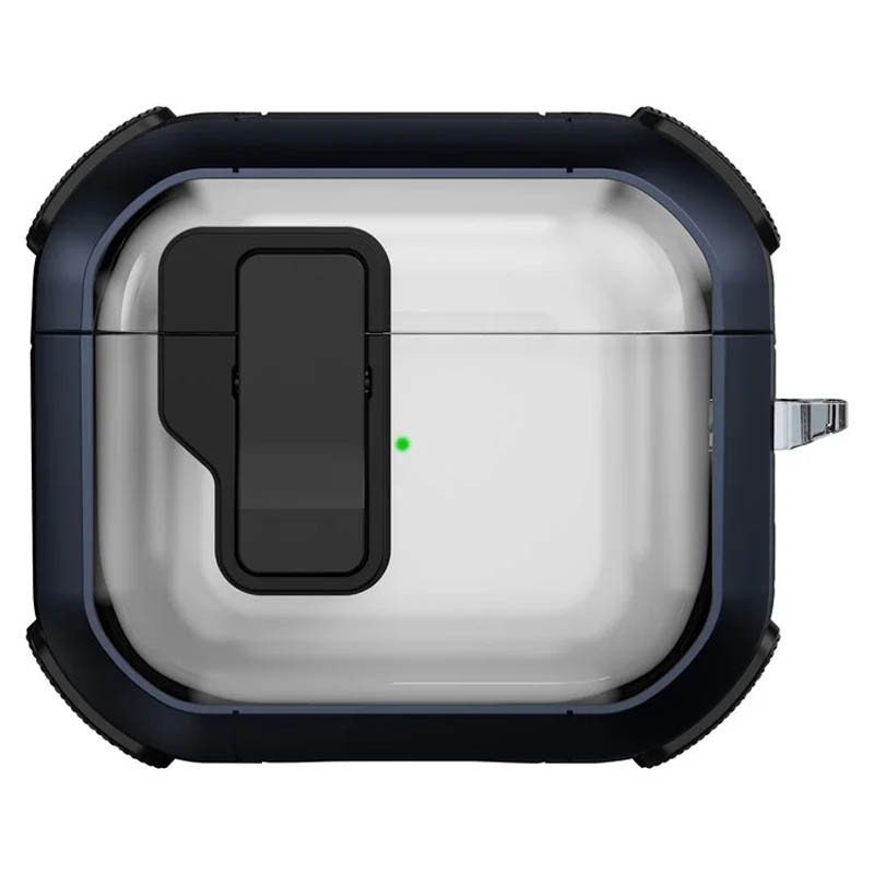 Футляр протиударний Locking Button для навушників Airpods 3 Blue