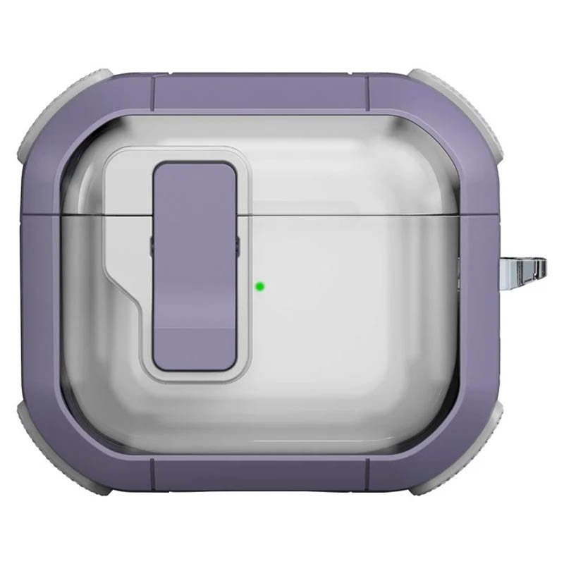 Футляр протиударний Locking Button для навушників Airpods 3 Light Purple