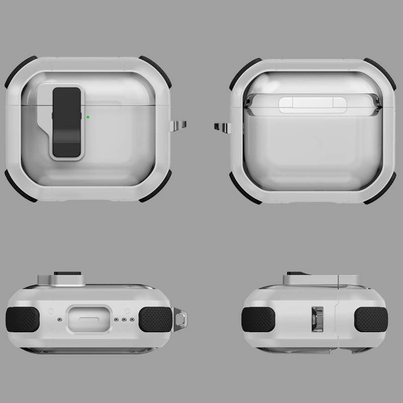 Футляр протиударний Locking Button для навушників Airpods 3 White 3