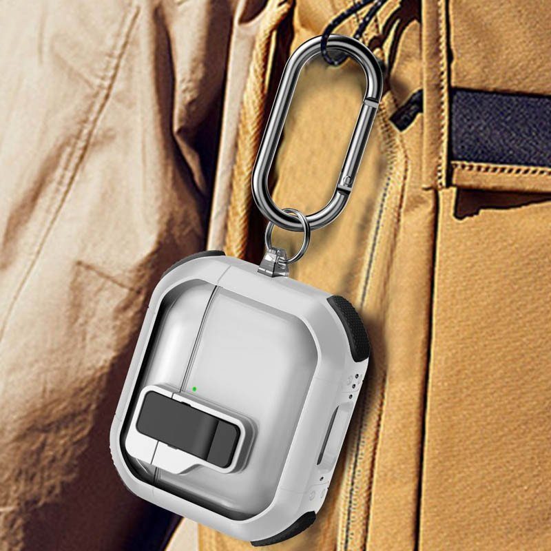 Футляр протиударний Locking Button для навушників Airpods 3 White 6