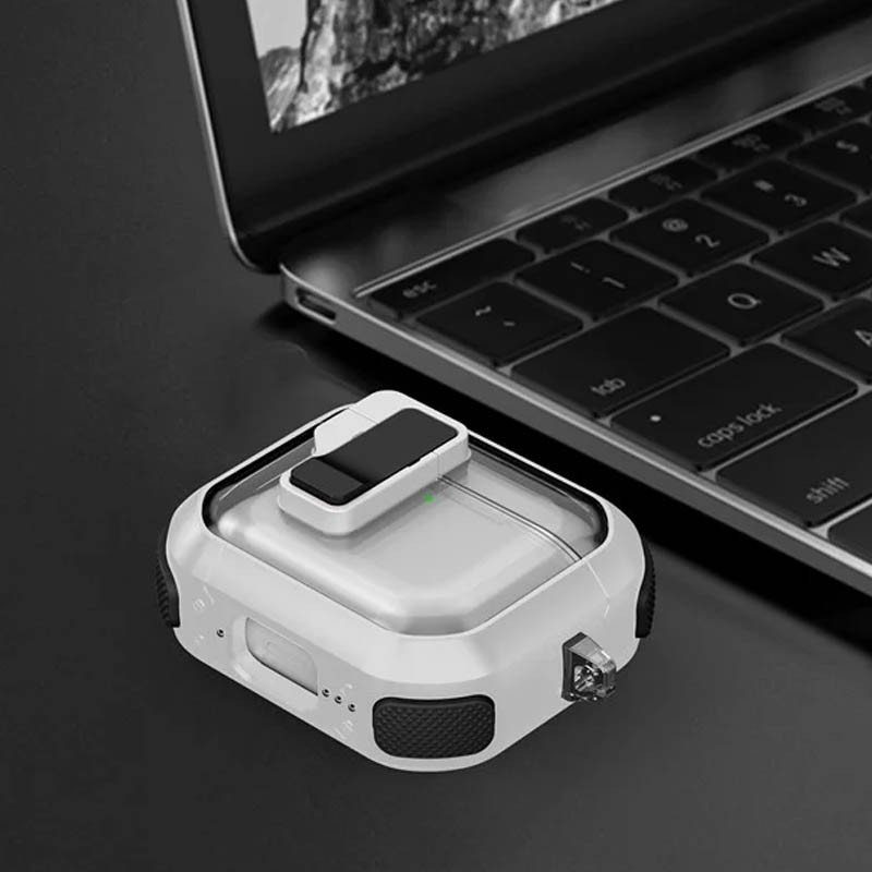 Футляр протиударний Locking Button для навушників Airpods 3 White 5