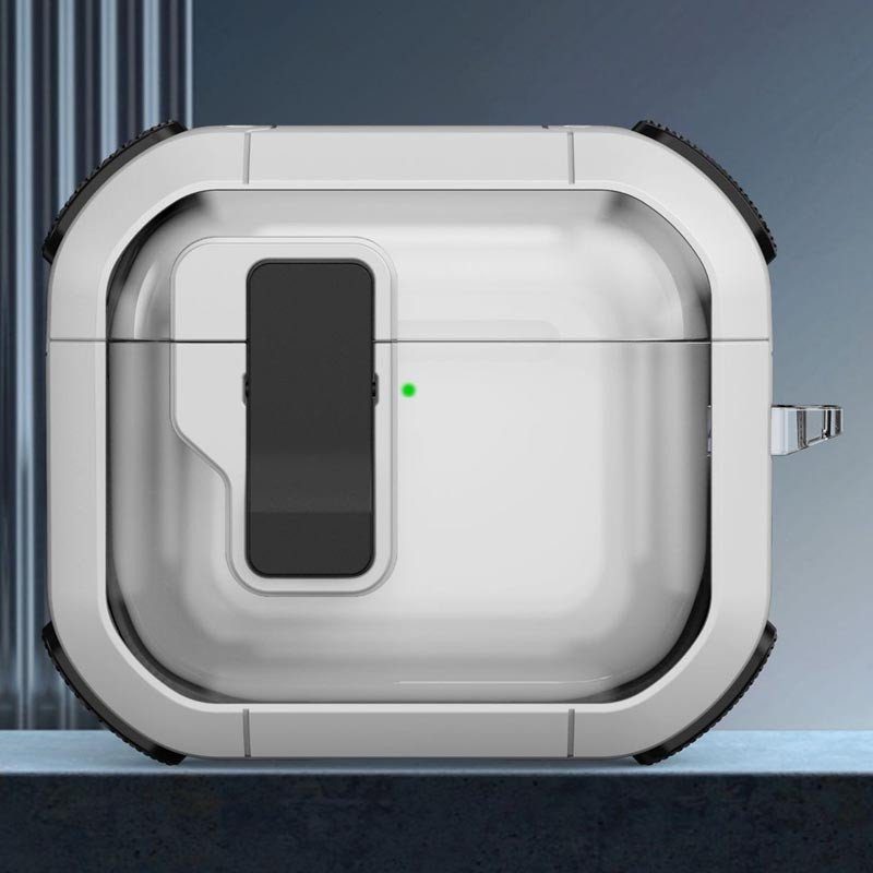 Футляр протиударний Locking Button для навушників Airpods 3 White 2