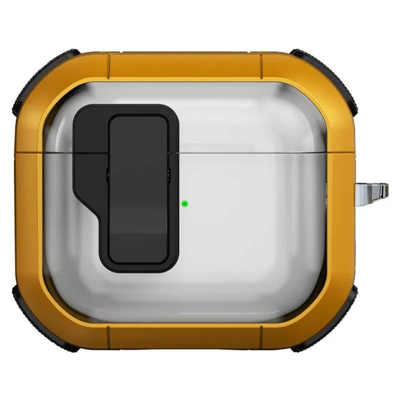 Футляр протиударний Locking Button для навушників Airpods 3 Yellow