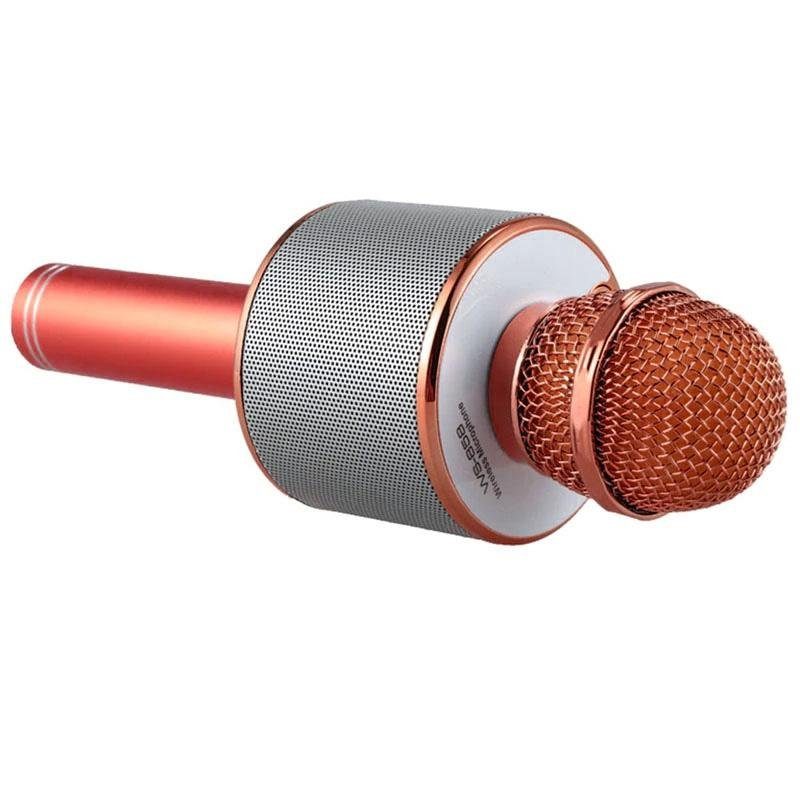 Караоке Мікрофон-колонка WS858 Rose Gold 2