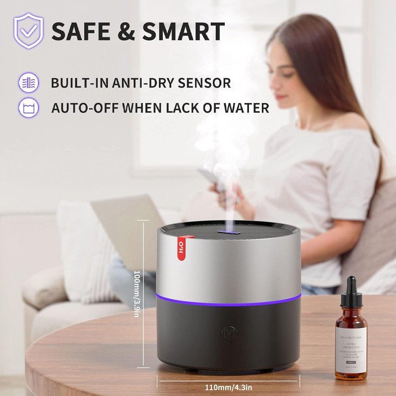 Зволожувач повітря з підсвічуванням WX107 Type-C/5V USB 230ml Black 5