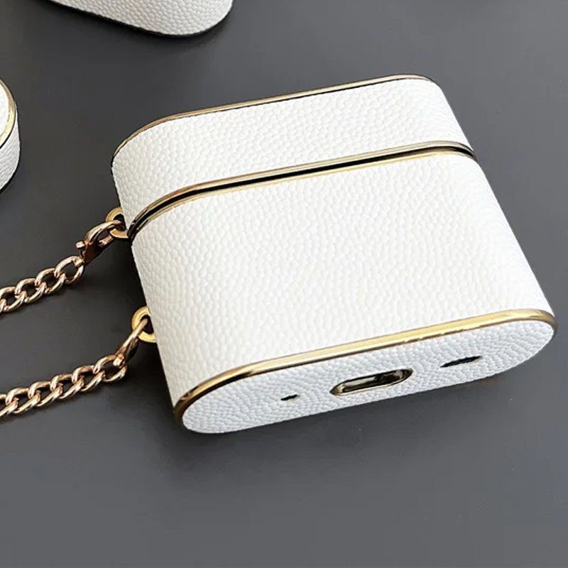 Шкіряний футляр Suitcase для навушників AirPods 3 White 3
