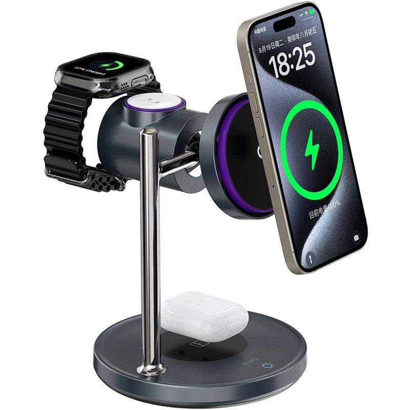 БЗП WIWU W041 Space 3in1 QI2 15W Black 2