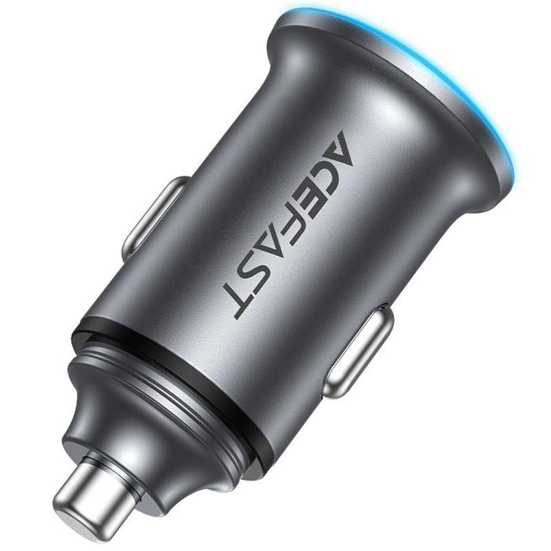 АЗП Acefast B15 PD20W+QC3.0 total 65W (1USB-A/1C) Gray 4