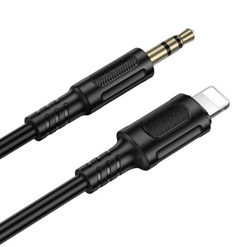 Аудіо кабель Aux Borofone BL25A Nice (Lightning to AUX 3.5mm) (1m) Black 4
